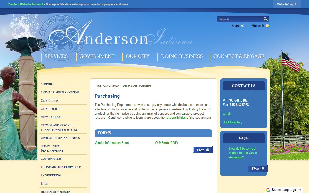 Anderson Police Department city of Anderson warrant records