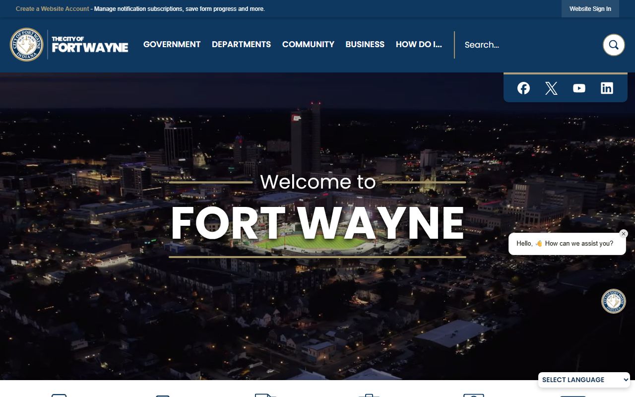 City of Fort Wayne homepage - Fort Wayne warrant records