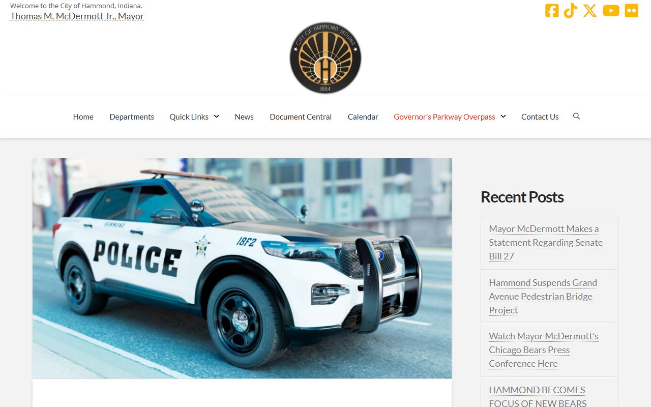 Hammond Police Department website - Hammond warrant records