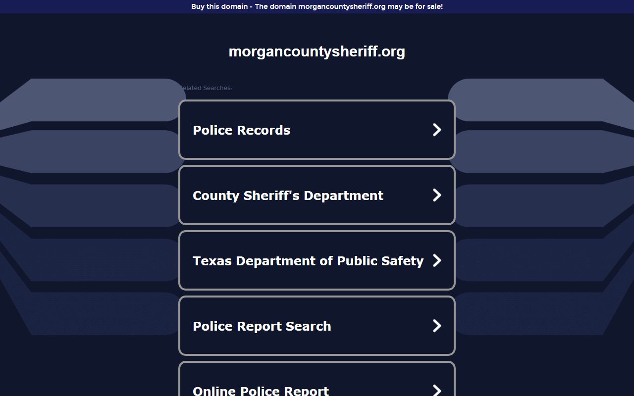 Morgan County Sheriff's Office homepage for warrant records and public records access in Martinsville Indiana